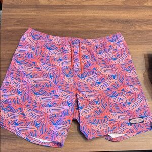 Vineyard Vines Tropical Swim Shorts - Pink and Blue